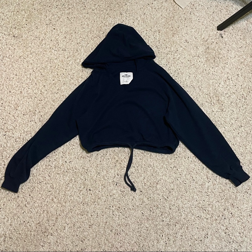 Cropped Sweater with Hoodie